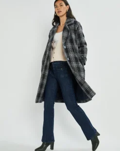 Lauren Vidal Manteaux|Manteau en Laine mélangée Biba nuit