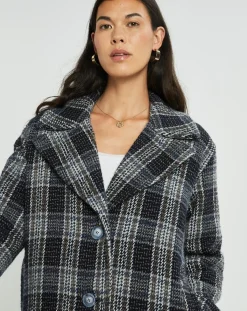 Lauren Vidal Manteaux|Manteau en Laine mélangée Biba nuit