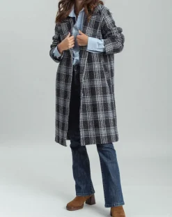 Lauren Vidal Manteaux|Manteau en Laine mélangée Biba nuit