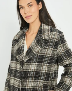 Lauren Vidal Manteaux|Manteau en Laine mélangée Biba noir