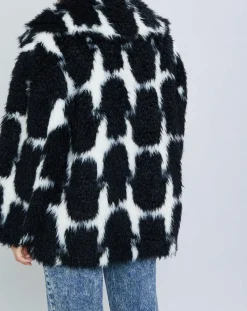 Manoush Manteaux|Manteau en Laine mélangée Fatma noir/blanc