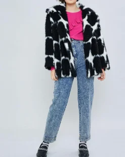 Manoush Manteaux|Manteau en Laine mélangée Fatma noir/blanc