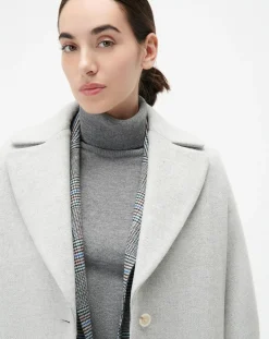 Caroll Manteaux|Manteau en Laine mélangée Gapitre gris perle