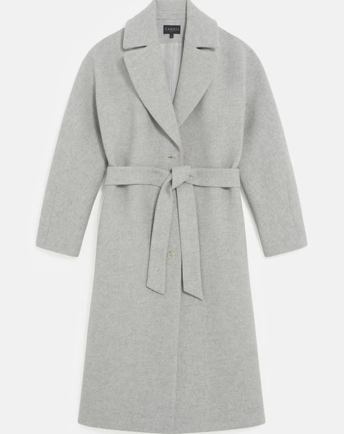 Caroll Manteaux|Manteau en Laine mélangée Gapitre gris perle