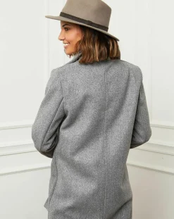 L'Armoire de Suzette Manteaux|Manteau en Laine mélangée Josette gris