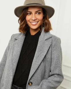 L'Armoire de Suzette Manteaux|Manteau en Laine mélangée Josette gris