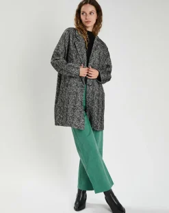 The Korner Manteaux|Manteau en Laine mélangée Justine noir