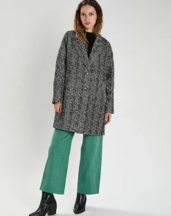 The Korner Manteaux|Manteau en Laine mélangée Justine noir