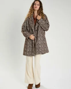 The Korner Manteaux|Manteau en Laine mélangée Justine marron