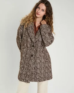 The Korner Manteaux|Manteau en Laine mélangée Justine marron