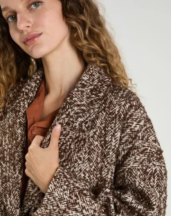 The Korner Manteaux|Manteau en Laine mélangée Justine marron
