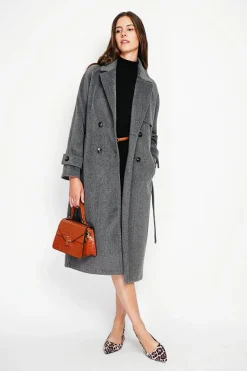 Assuili Manteaux|Manteau en Laine mélangée loup