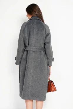 Assuili Manteaux|Manteau en Laine mélangée loup