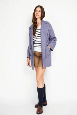 Assuili Manteaux|Manteau en Laine mélangée loup