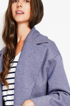 Assuili Manteaux|Manteau en Laine mélangée loup