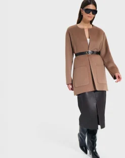 Zapa Manteaux|Manteau en Laine mélangée Manoa camel