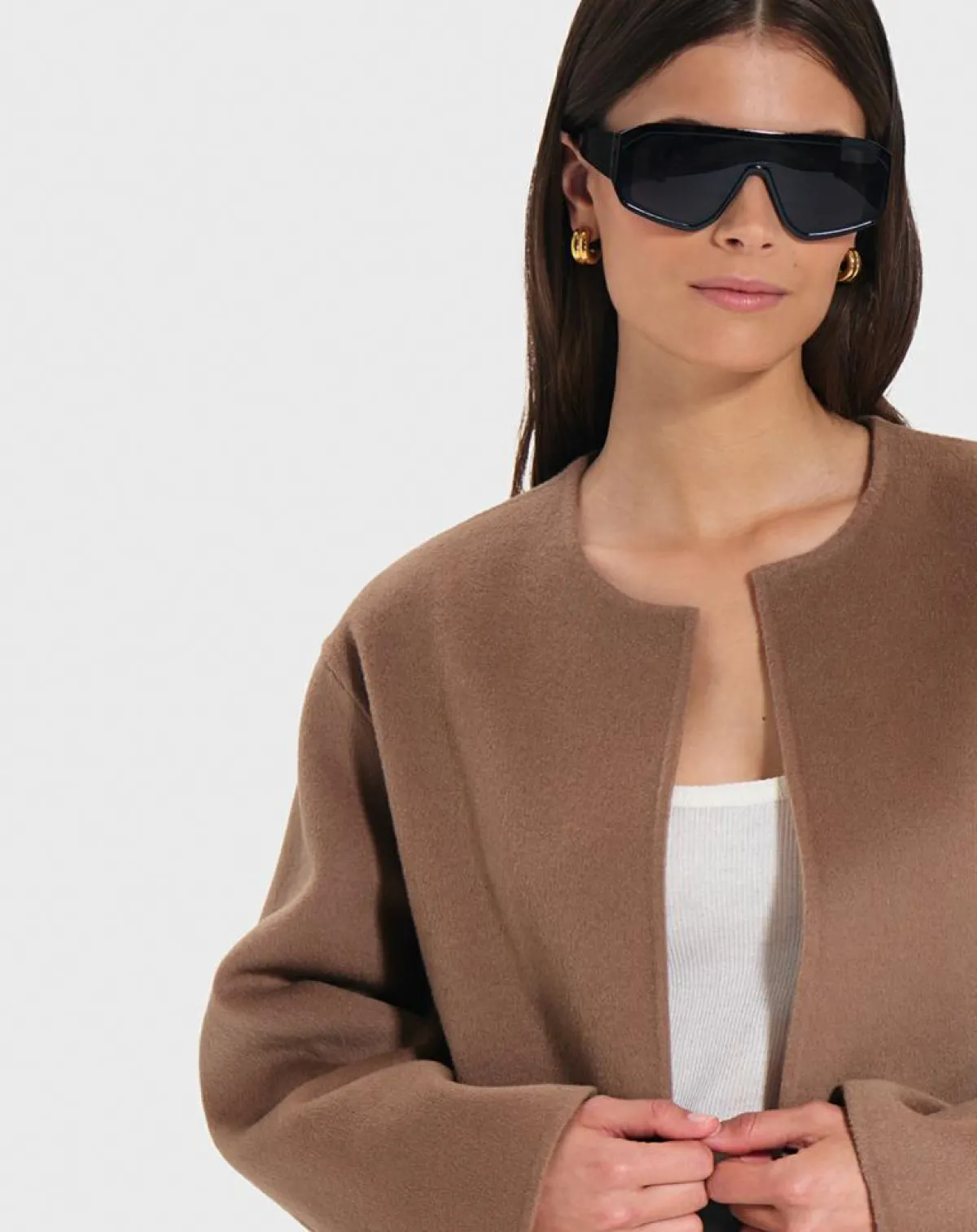 Zapa Manteaux|Manteau en Laine mélangée Manoa camel