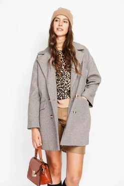 Assuili Manteaux|Manteau en Laine mélangée marron