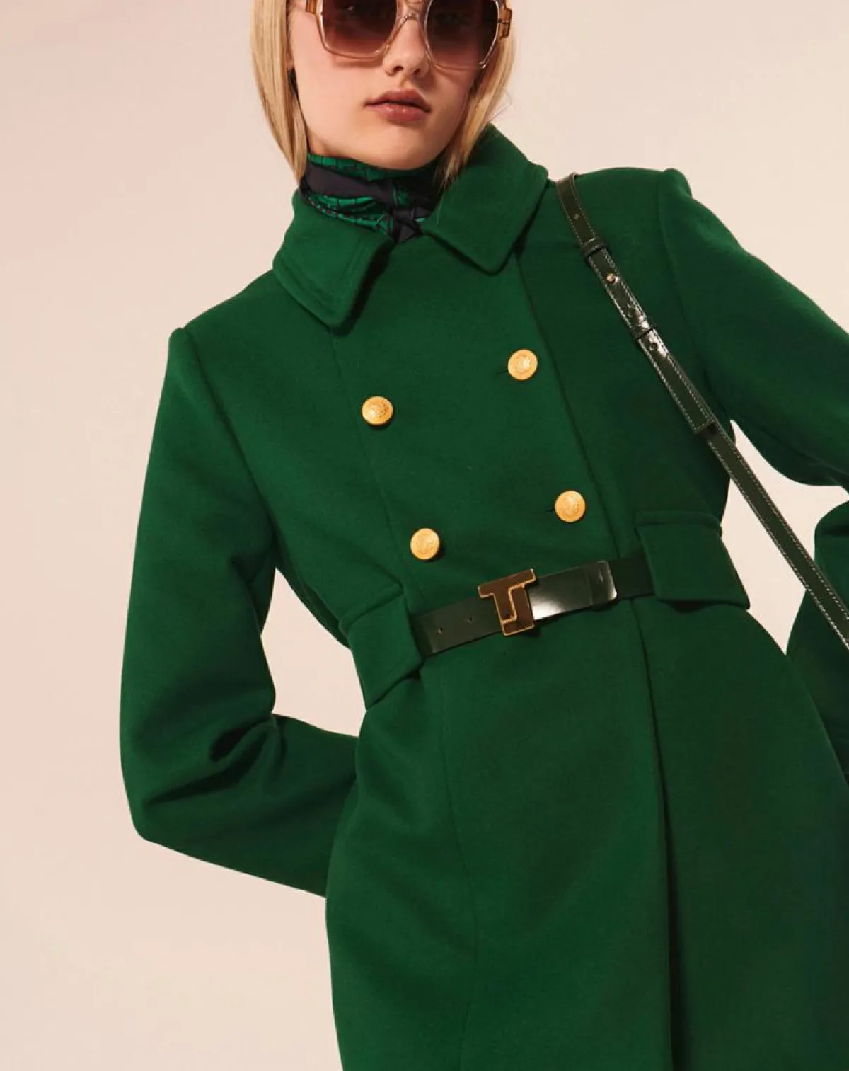 Tara Jarmon Vestes, Blousons|Manteau en Laine mélangée Marc émeraude