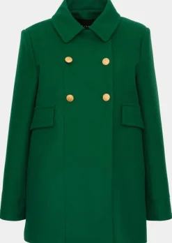 Tara Jarmon Vestes, Blousons|Manteau en Laine mélangée Marc émeraude