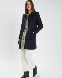 Tara Jarmon Manteaux|Manteau en Laine mélangée Maja nuit