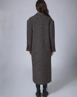 Manoush Manteaux|Manteau en Laine mélangée Raymonde chocolat