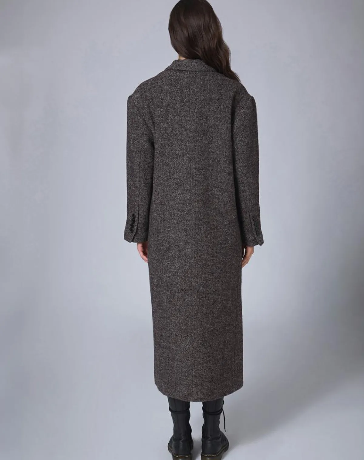 Manoush Manteaux|Manteau en Laine mélangée Raymonde chocolat