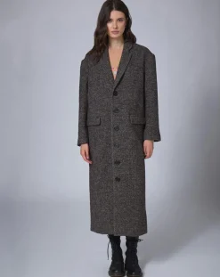 Manoush Manteaux|Manteau en Laine mélangée Raymonde chocolat