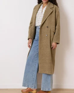 Garance Paris Manteaux|Manteau en Laine mélangée Travis kaki
