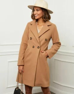 L'Armoire de Suzette Manteaux|Manteau en Laine mélangée Zoe camel