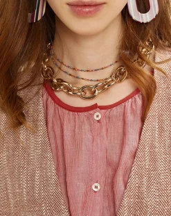 Chloé Stora Manteaux|Manteau en Lin mélangé Martini terre/écru