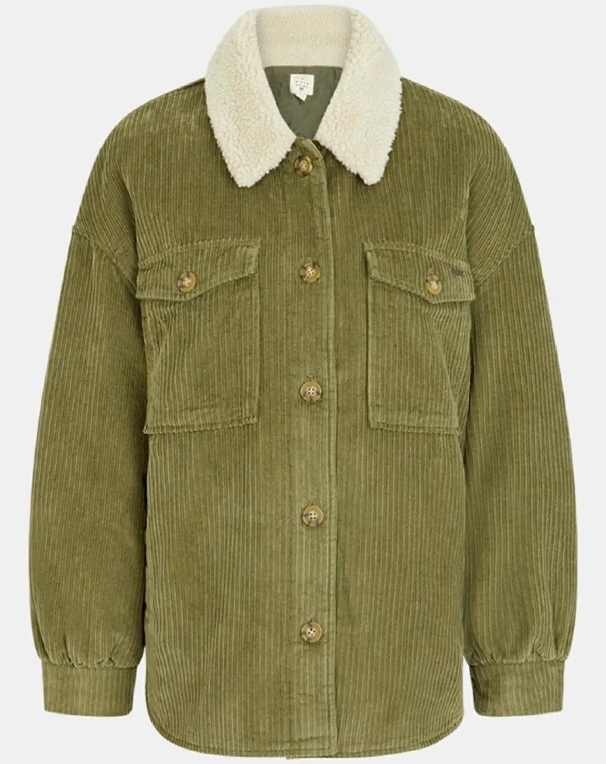 Billabong Manteaux|Manteau en Velours côtelé Lucky kaki