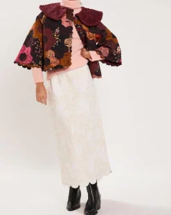 Manoush Manteaux|Manteau fourré Médiéval Patchwork imprimé multicolore