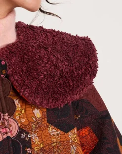 Manoush Manteaux|Manteau fourré Médiéval Patchwork imprimé multicolore