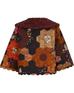 Manoush Manteaux|Manteau fourré Médiéval Patchwork imprimé multicolore