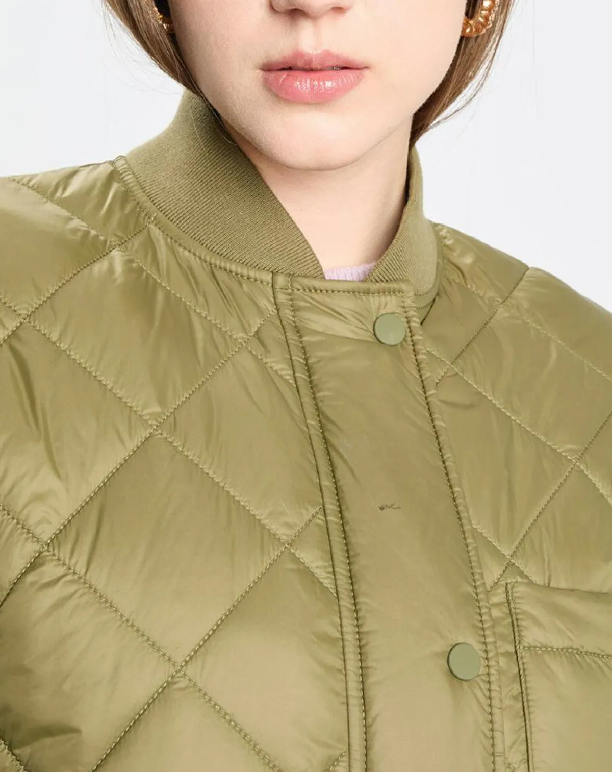 Marc O'Polo Manteaux|Manteau long matelassé kaki