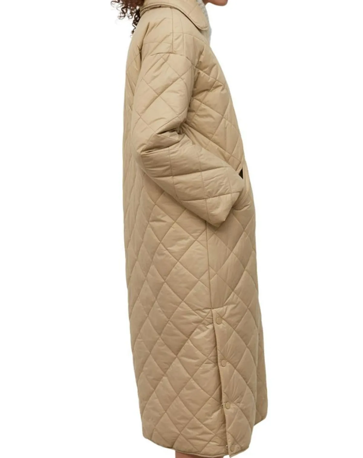 Marc O'Polo Manteaux|Manteau long matelassé Oversize beige