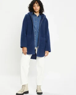 Lou Andrea Manteaux|Manteau réversible en Fausse Fourrure Avi Mont indigo