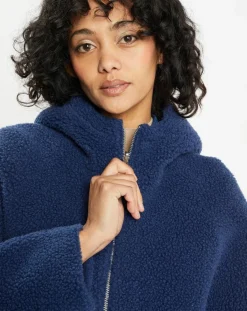 Lou Andrea Manteaux|Manteau réversible en Fausse Fourrure Avi Mont indigo