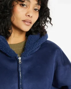 Lou Andrea Manteaux|Manteau réversible en Fausse Fourrure 319 Mont indigo