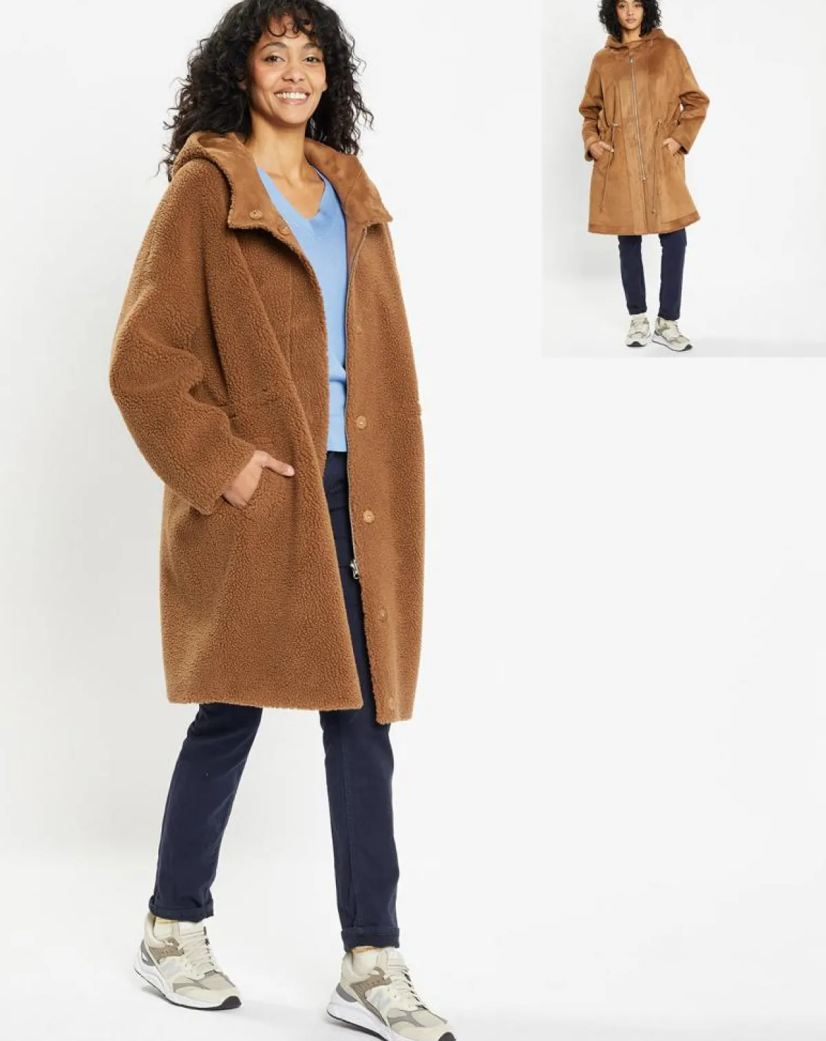 Lou Andrea Manteaux|Manteau réversible en Fausse Fourrure Happy toffee