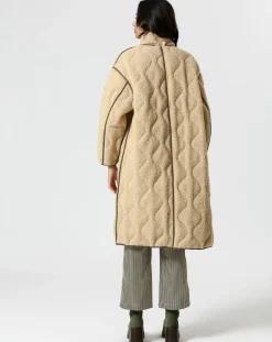 The Korner Manteaux|Manteau réversible Marie kaki/beige
