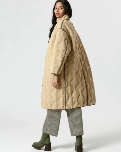 The Korner Manteaux|Manteau réversible Marie kaki/beige
