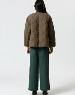 The Korner Manteaux|Manteau réversible Virginie kaki/beige