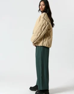 The Korner Manteaux|Manteau réversible Virginie kaki/beige