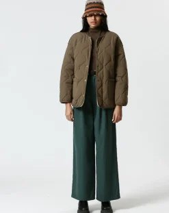 The Korner Manteaux|Manteau réversible Virginie kaki/beige