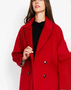 Assuili Manteaux|Manteau Sandra bordeaux