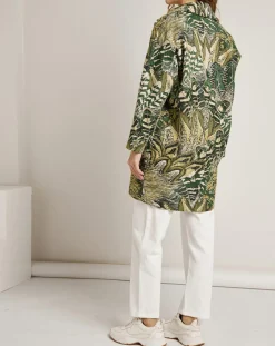 See u Soon Manteaux|Manteau Victoria à motifs vert