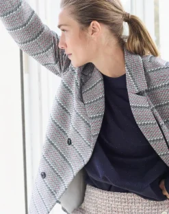 Caroll Manteaux|Manteau Ville Louison bleu marine