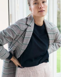 Caroll Manteaux|Manteau Ville Louison bleu marine